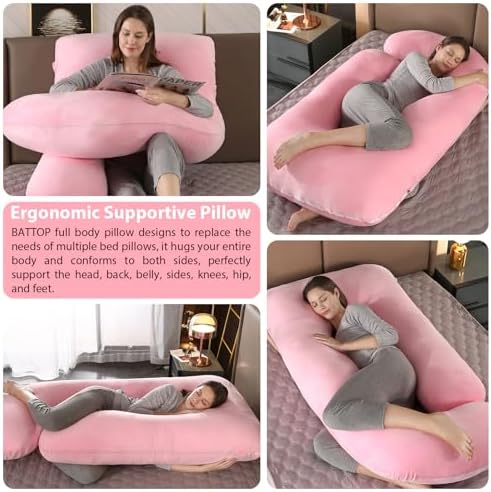 BATTOP Pregnancy Pillows for Sleeping- U Shaped Full Body Maternity Pillow - Image 2