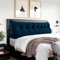 Bed Wedge Headboard Pillow King Bedrest Reading Pillow, Deep Blue by Bncktrd