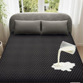 OhGeni 100% Waterproof Mattress Protector, Queen Size Black Soft Bamboo Viscose by OhGeni