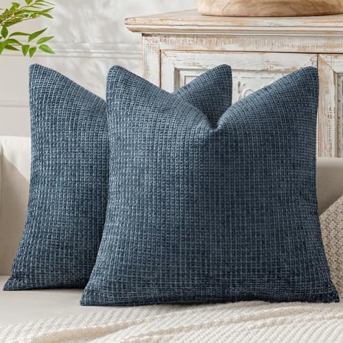 MIULEE Decorative Couch Throw Pillow Covers 20x20 Inch Navy Blue 2 Pack by MIULEE