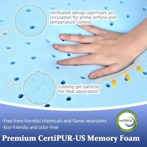Thin Flat Pillow for Sleeping – 1.75" Ultra Slim Cooling Memory Foam Pillow for - Image 6