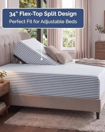 CGK Linens Extra Deep Flex Top Split Head King Fitted Sheet - Image 3