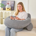 19" Reading Pillow for Bed, U Shaped Arm & Elbow Support by PAJEO