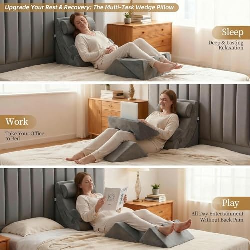 Axelrod 6PCS Orthopedic Bed Wedge Pillow Set, Post Surgery Foam - Image 5
