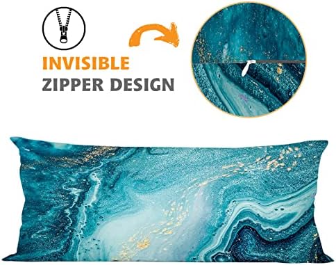 Satin Pillowcase, Abstract Art, 20 x 54 inches, Digital Printing, Hidden Zipper - Image 2