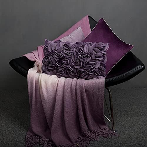 KINGROSE Hand Crafted Stereo Flower Throw Pillow Cover Rectangular Cushion - Image 5