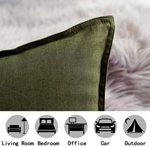 Jeanerlor Cotton Linen Square Decorative Throw Pillow Case Cushion Cover - Image 3