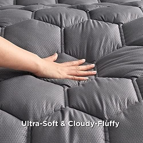 Bedsure Grey Twin Mattress Pad Cover - Image 4