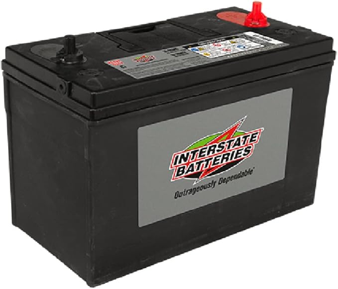 Interstate Batteries Marine Deep Cycle Battery 12V 100Ah 925CCA (31-AGM5) Pure Matrix Power Commercial Battery Pure Lead AGM Replacement (Group 31) Auxiliary Units APU, Starting Engines, Heavy Duty