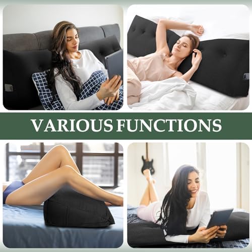 Headboard Pillow King, Wall Backrest Wedge Pillow Headboard - Image 6