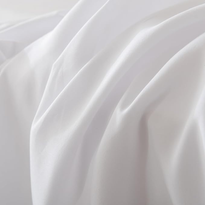 Dorm Room Bed Skirt, College Extra Long Dorm Bed Skirt with Split Corners, 100% Microfiber-White, Twin-XL/40 Drop