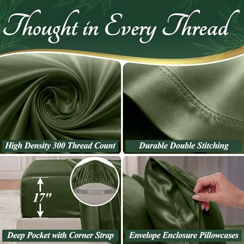 DECOLURE 100% Viscose Derived from Bamboo Sheets King Size, Luxury 6 Pc Set - Image 4