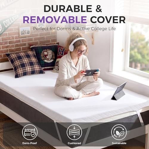 BDEUS Twin XL Size 2 Inch Gel Memory Foam Mattress Topper - Image 4