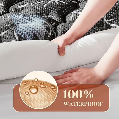 PRIMESOFT Full Size Mattress Topper, Thick Pillow Top Mattress Pad，Up to 23 - Image 4
