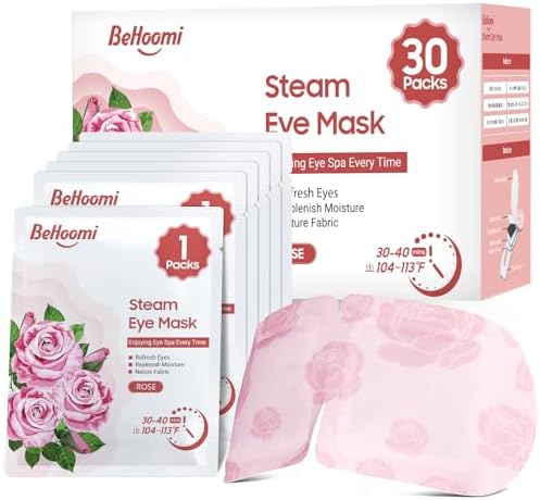 BeHoomi 30Packs Steam Eye Mask, Heated Eye Mask by BeHoomi