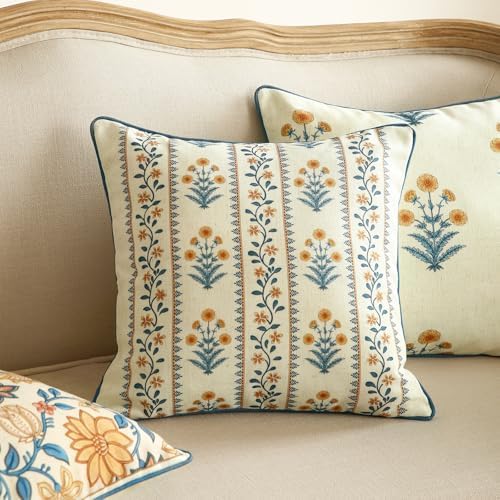 ISAENNE Linen Square Throw Pillow Cover - Image 2