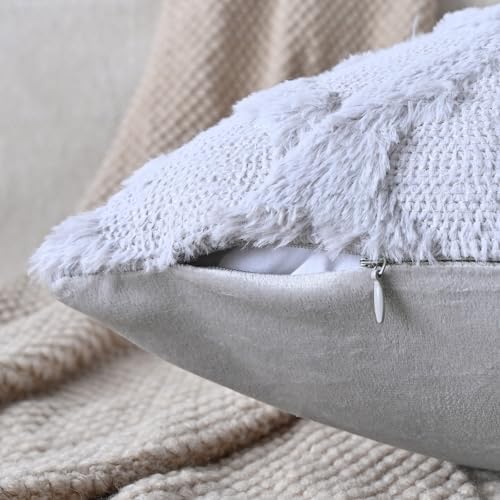 Set of 2 Soft Moroccan Throw Pillow Covers 18x18 Inch Plush Boho Decorative - Image 5