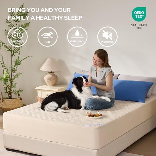 BEDLORE 2 Pack Waterproof Mattress Protector, Cal King Size Mattress Pad - Image 3