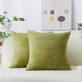 Home Brilliant Set of 2 Green Summer Pillow Covers Euro Pillow Shams 26x26 by HomeBrilliant