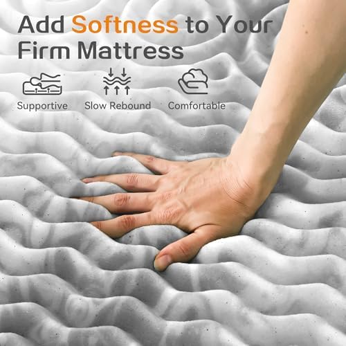 SINWEEK Mattress Topper 5-Zone Memory Foam Mattress Topper Pressure Relieve - Image 4