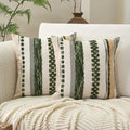 Aeckself Boho Throw Pillow Covers 18x18 Inch Set of 2, Farmhouse Decorative by AECKSELF