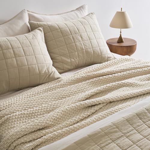 EVERGRACEHOME Chunky Chenille Knit Throw Blanket, 90 x 90 - Image 3