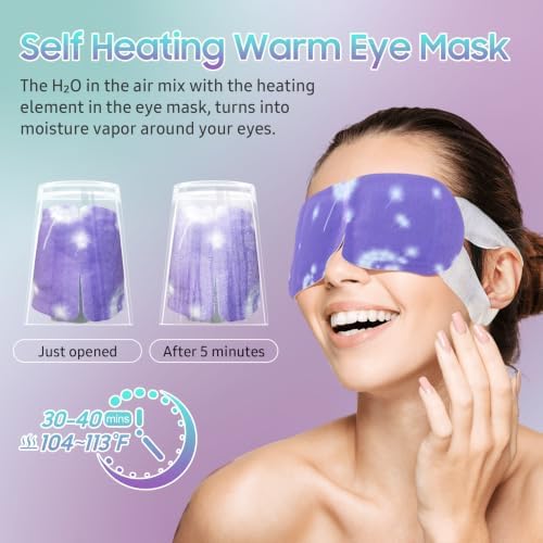 BeHoomi Steam Eye Mask, 10 Packs Heated Eye Mask, Self Heating Disposable Warm - Image 4