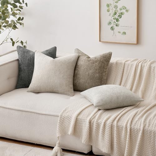 MIULEE Decorative Lumbar Throw Pillow Covers 12x20 Inch Dark Gray 2 Pack - Image 4