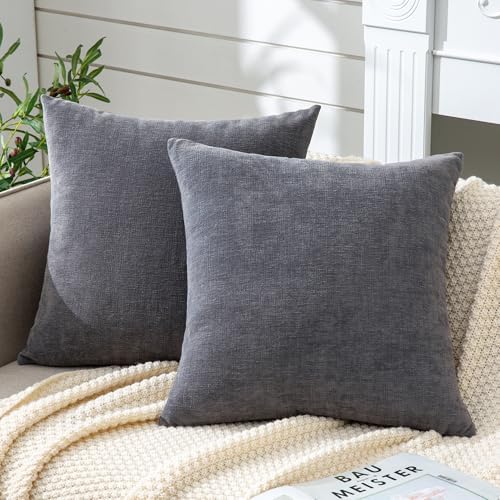 GAWAMAY Decorative Square Throw Pillow Covers 18"x18" Inch Set of 2, Super Soft by GAWAMAY