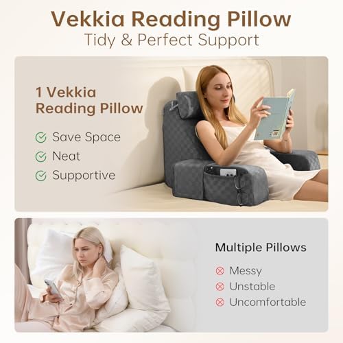 Vekkia 19'' Reading Pillow for Adults - Image 3