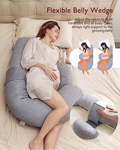 Momcozy Original F Shaped Pregnancy Pillow - Image 4