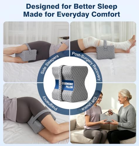UJPFEO Knee Pillow for Side Sleepers, Leg Pillow for Sciatica, Joints Pain - Image 6