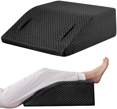 Ruqmuis Leg Elevation Pillow for After Surgery, 8inch Foam Leg Elevating Pillow by Ruqmuis