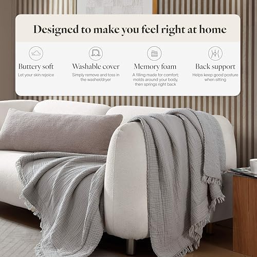 Sunday Citizen Snug Lumbar Pillow – Soft Memory Foam Lumbar Throw Pillow - Image 3
