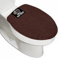 GORILLA GRIP Thick Memory Foam Bathroom Toilet Lid Seat Cover, Soft Velvet Topside, Machine Wash, Plush Cushioned Covers Fits Most Size Lids, Decorative Bath Room Accessories, 19.5x18.5, Brown