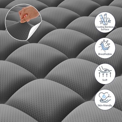 ELEMUSE 3 Inch King Dual Layer Memory Foam Mattress Topper - Image 3