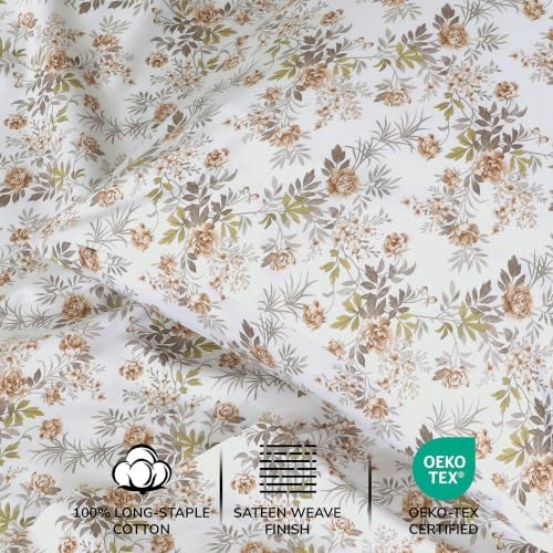 Feather & Stitch 100% Cotton Sateen 500 TC Cal King Size Bed Sheet Set - Image 5