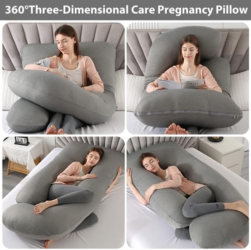 BATTOP Pregnancy Pillows for Sleeping- U Shaped Full Body Maternity Pillow - Image 3