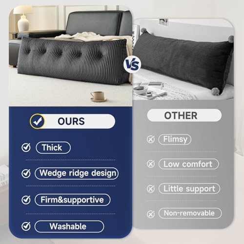 Z-hom King Size Wedge Headboard Pillow - Image 6