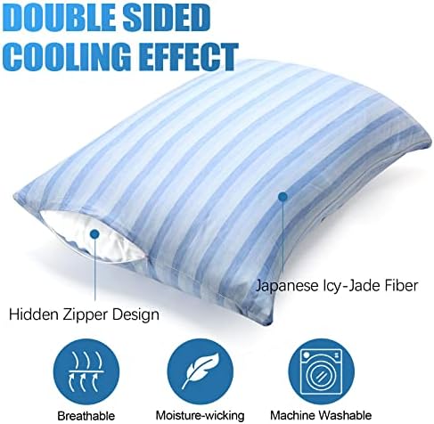 Cooling Pillow Case Covers Only, Standard Size Set of 2 - Image 2
