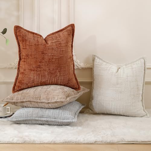 HPUK Chenille Throw Pillow Covers 18x18 Inch, Soft Woven Texture - Image 7