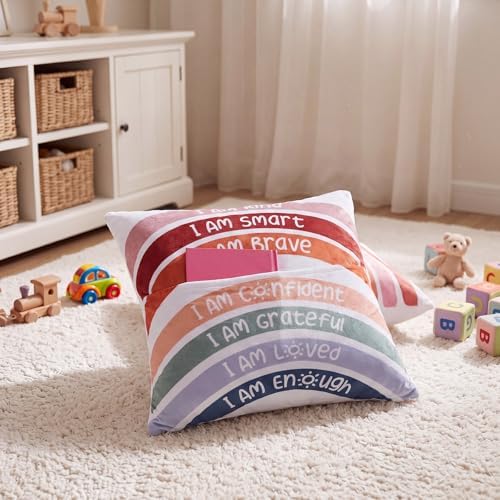 18 x 18 Inch Rainbow Pocket Pillow Gift Reading Corner - Image 6
