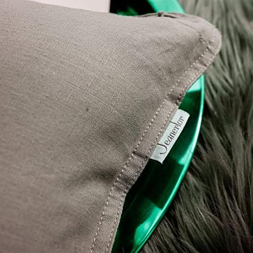 Jeanerlor 18"x18" Solid Cotton Linen Decoration Throw Pillow Case - Image 6