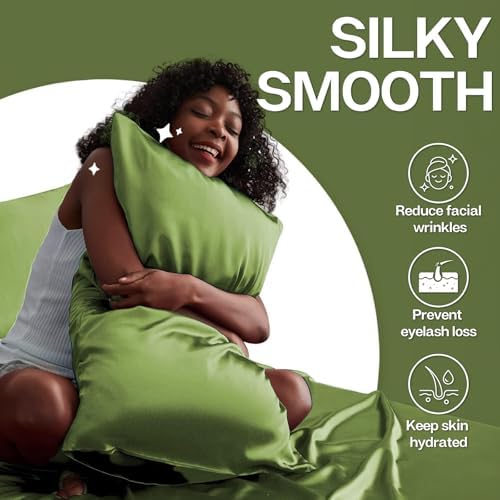 MR&HM Satin Pillowcase 2 Pack, King Size 20"x36" - Image 3