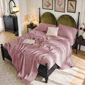 SONORO KATE 100% French Linen Cal King Size Sheets Set, Natural Flax Bedding by SONOROKATE