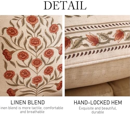 ISAENNE Designer Vintage French Linen Throw Pillow Cover - Image 4