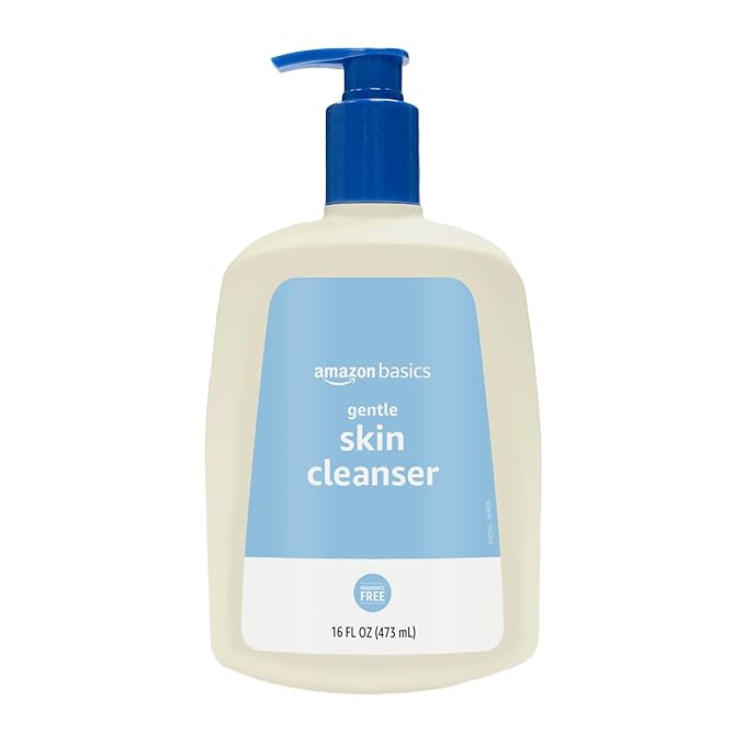 Amazon Basics Daily Facial Cleanser For Gentle Skin, Unscented, 16 Fl Oz (Pack of 1)