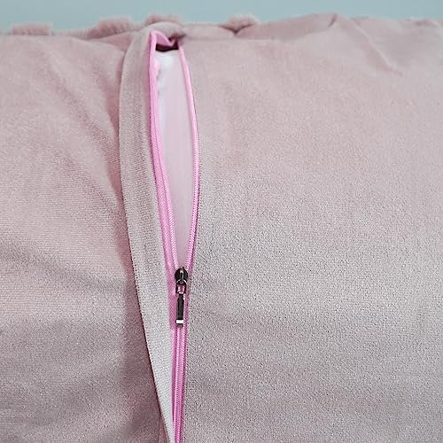Home Long Body Lumbar Pillow case Cover, Solid Color Geometry Cushion Plush - Image 7
