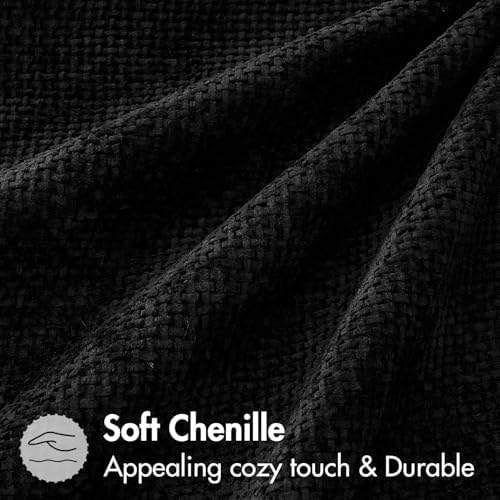 MIULEE Decorative Couch Throw Pillow Covers 18x18 Inch Black 2 Pack - Image 6