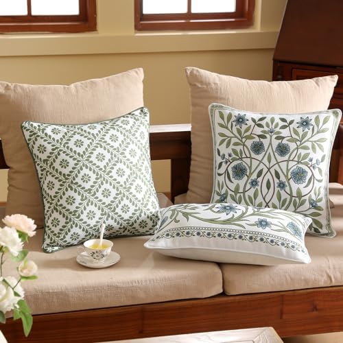 ISAENNE Designer Vintage Linen Throw Pillow Cover - Image 6